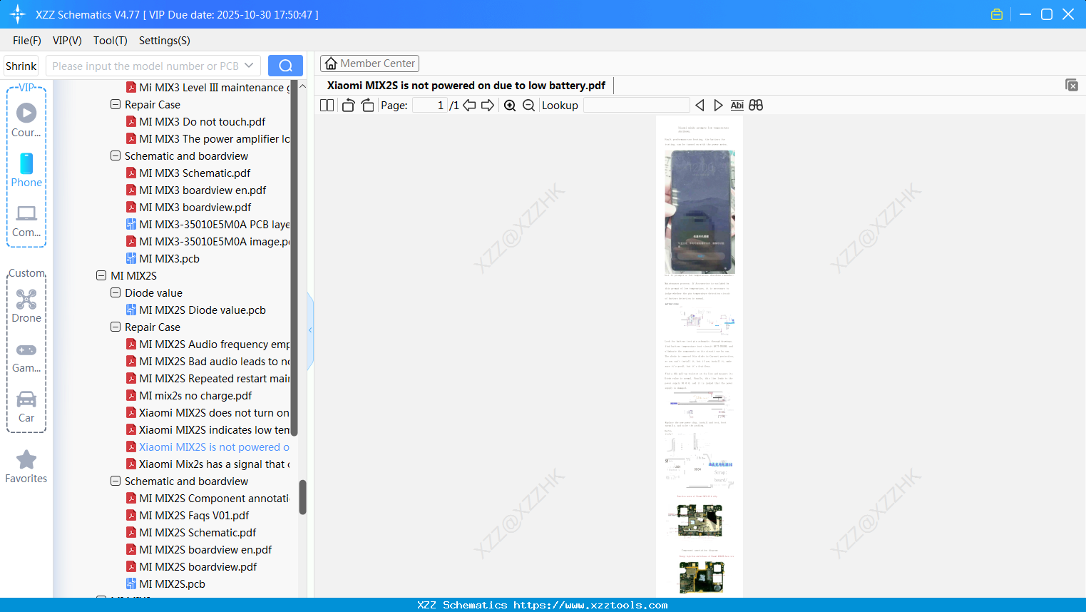 Xiaomi MIX2S Is Not Powered On Due To Low Battery